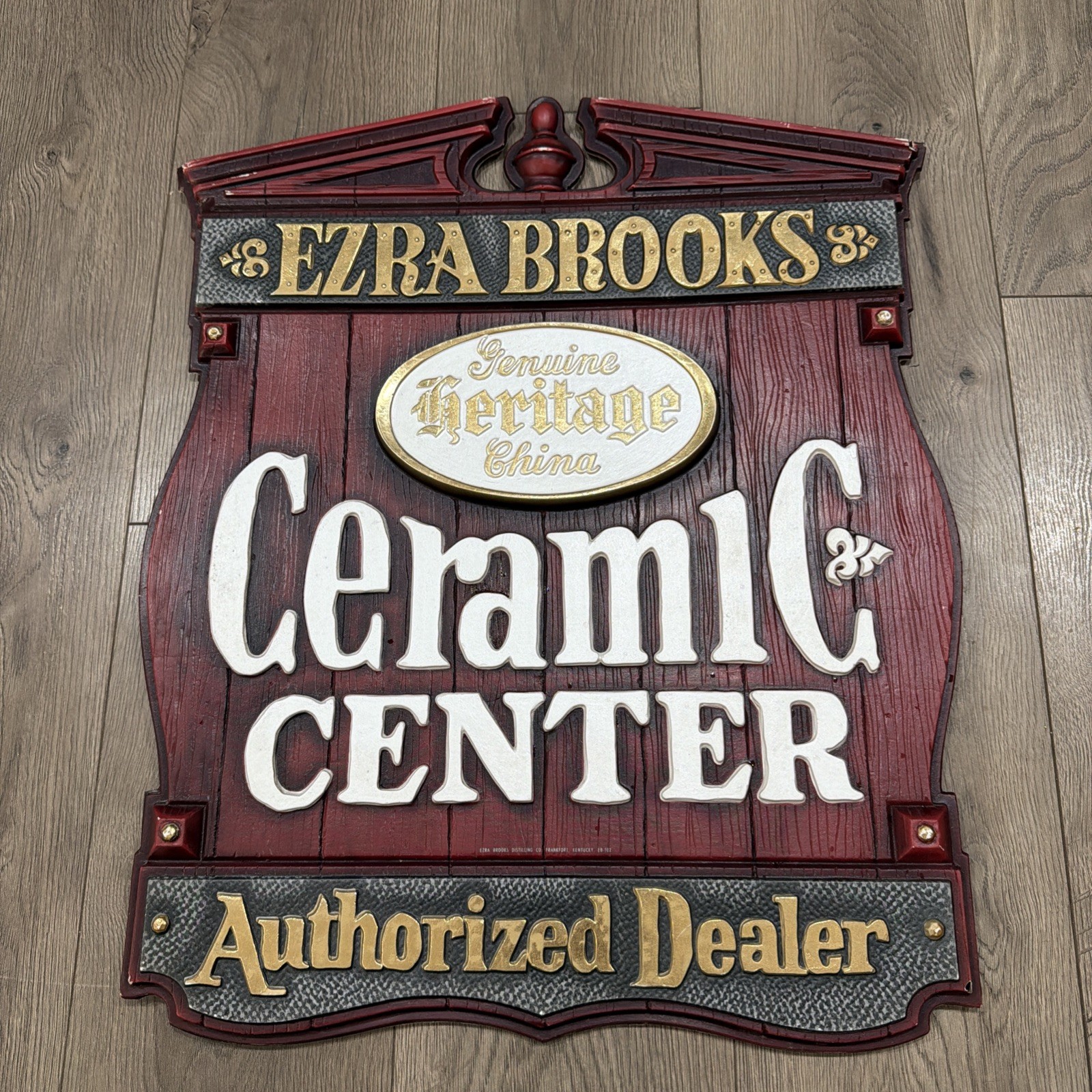 RARE Ezra Brooks Kentucky Straight Bourbon Whisky Bar Sign -- 24”x19” Alcohol