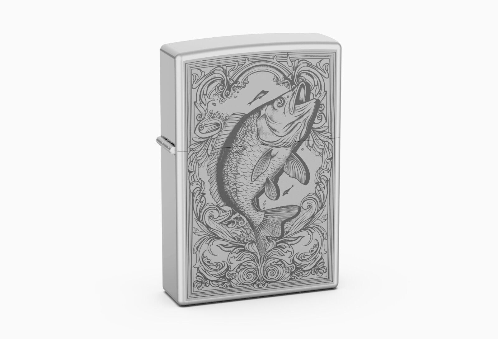 Customized Zippo Lighter with Fish Engraving - Perfect Gifts for Groomsmen & Dad