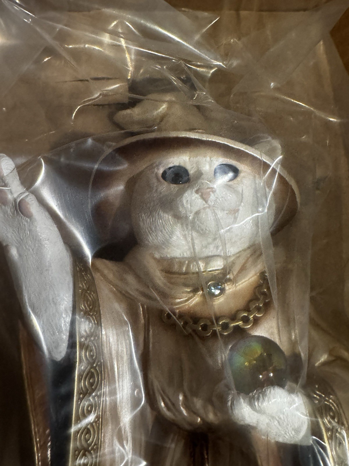 Windstone Editions Cat Wizard  White Blue Eyes