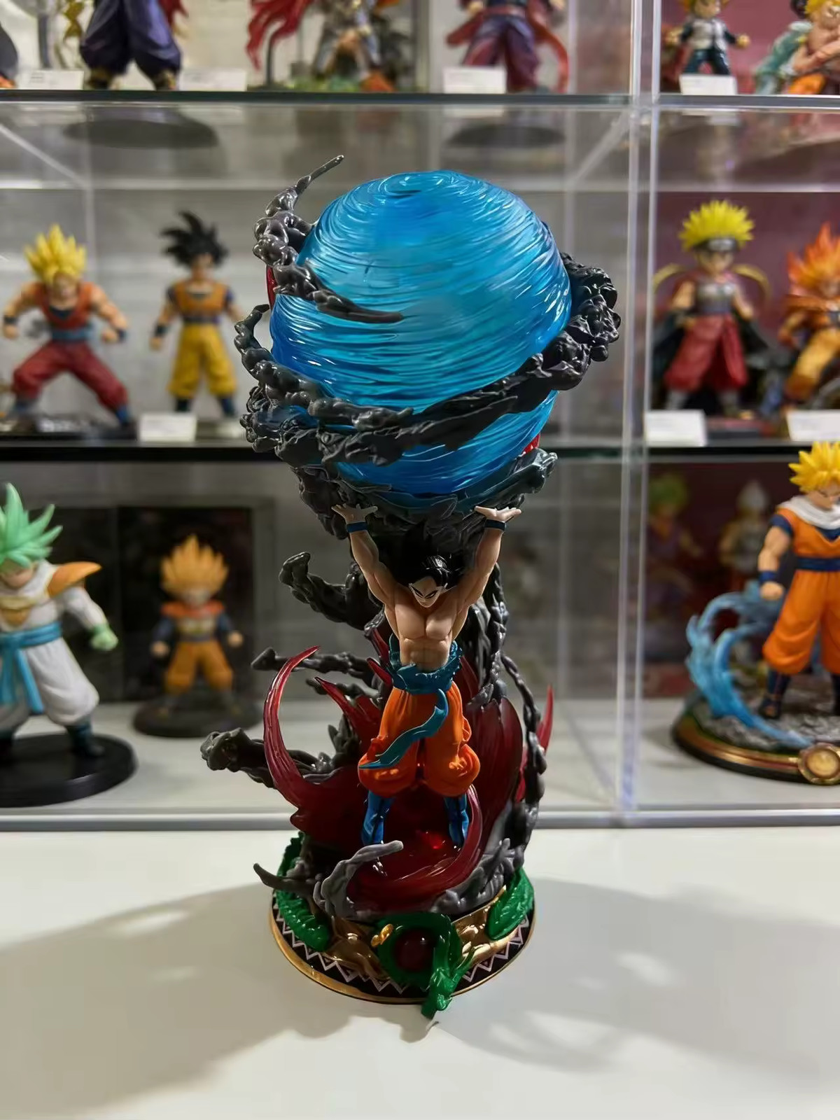 Super Saiyan Goku Spirit Bomb LED Figure Dragon Ball Z PVC Statue