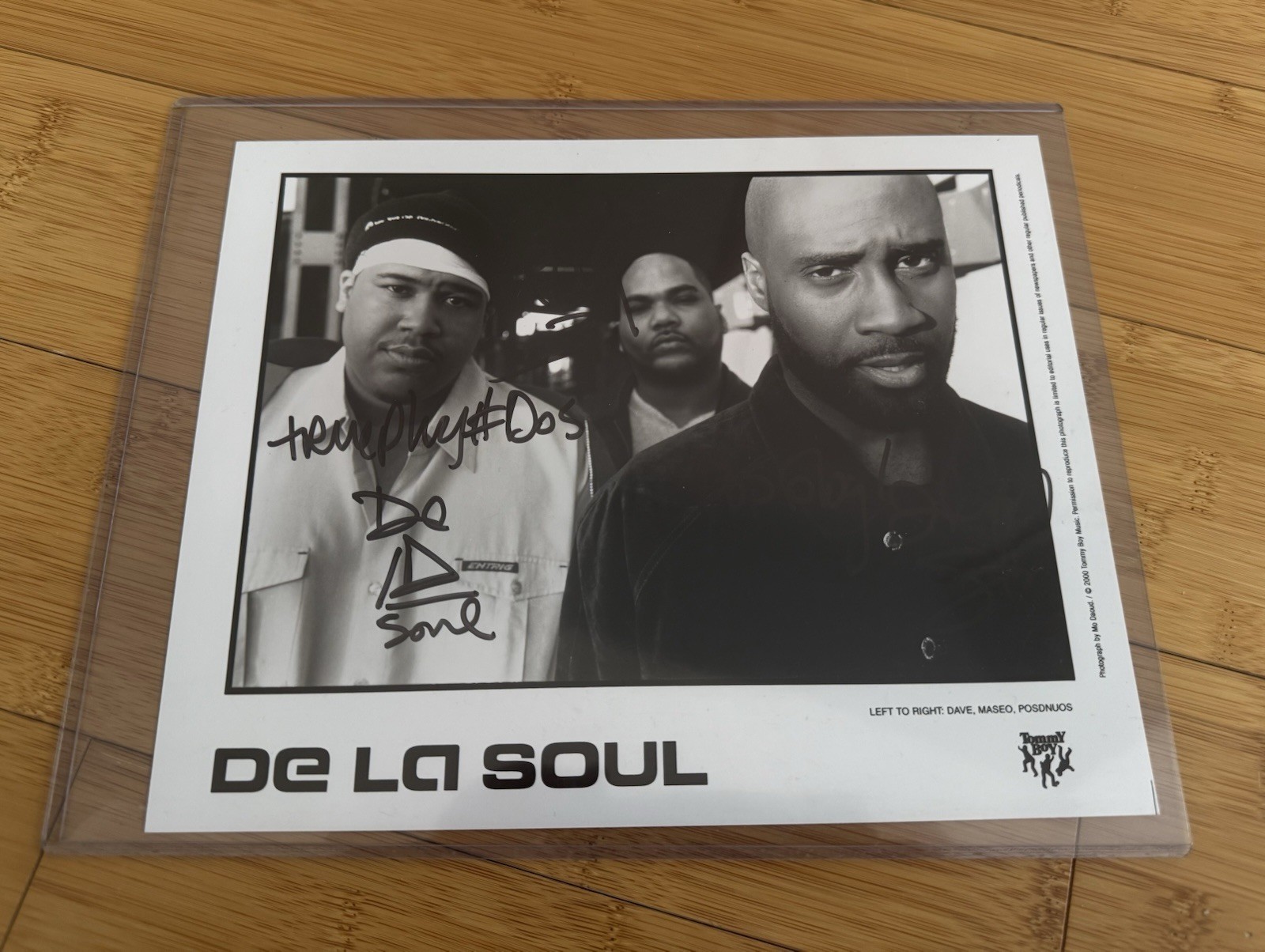 De La Soul Signed 8x10 Photo by Posdnuos Trugoy (RIP) Maseo Auto Hip Hop Rap 