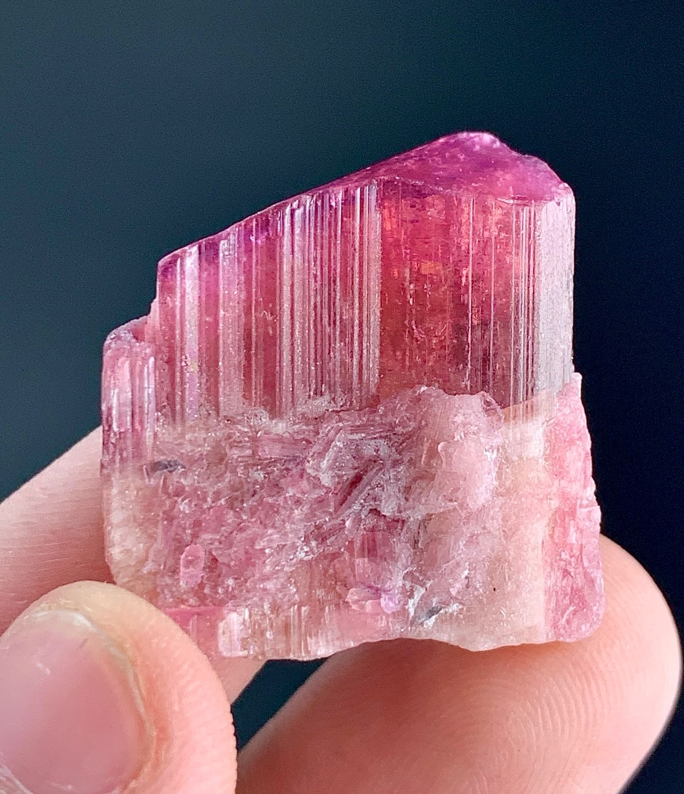 50 Carat Rubellite tourmaline crystal specimen from Afghanistan