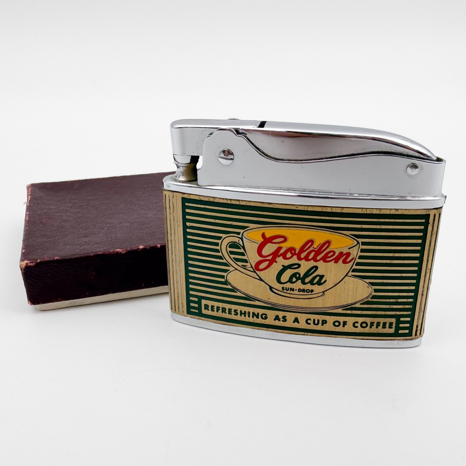 Vintage Sundrop Golden Cola Advertising Lighter Refeshing As a Cup of Coffee Pop