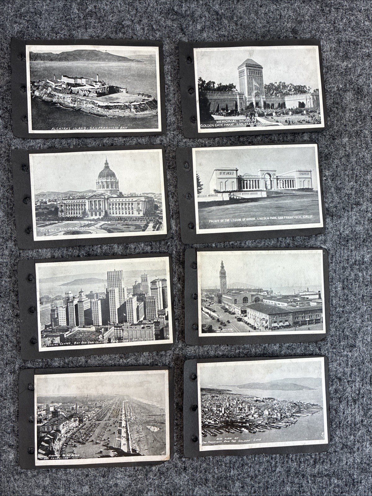 Vtg 1920s San Fransisco Souvenir Photo Lot Alcatraz Island Ferry Building Gate