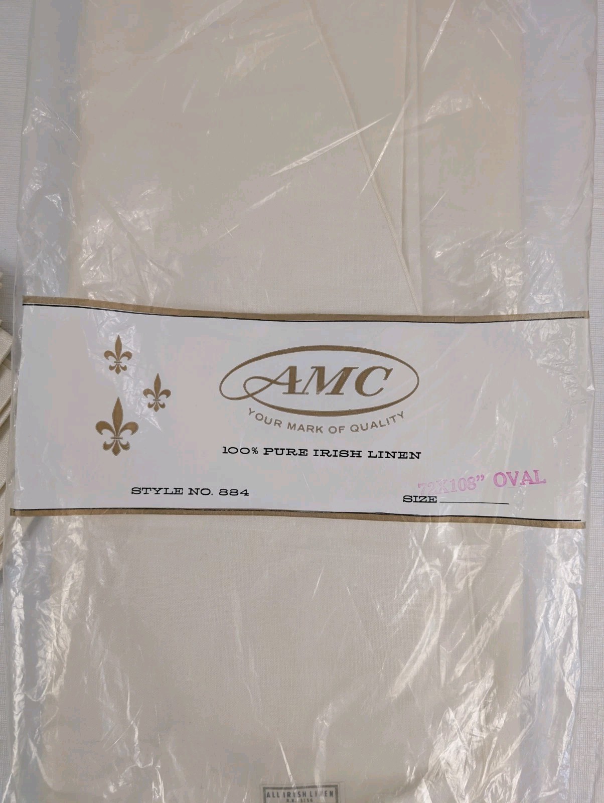 AMC 100% Pure Irish Linen 72x108