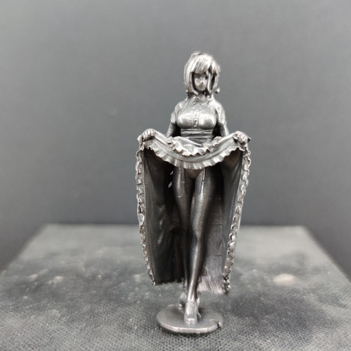Black Brass Dress, Pretty Girl Uniform, Pleated Skirt, Pretty Girl Metal Model