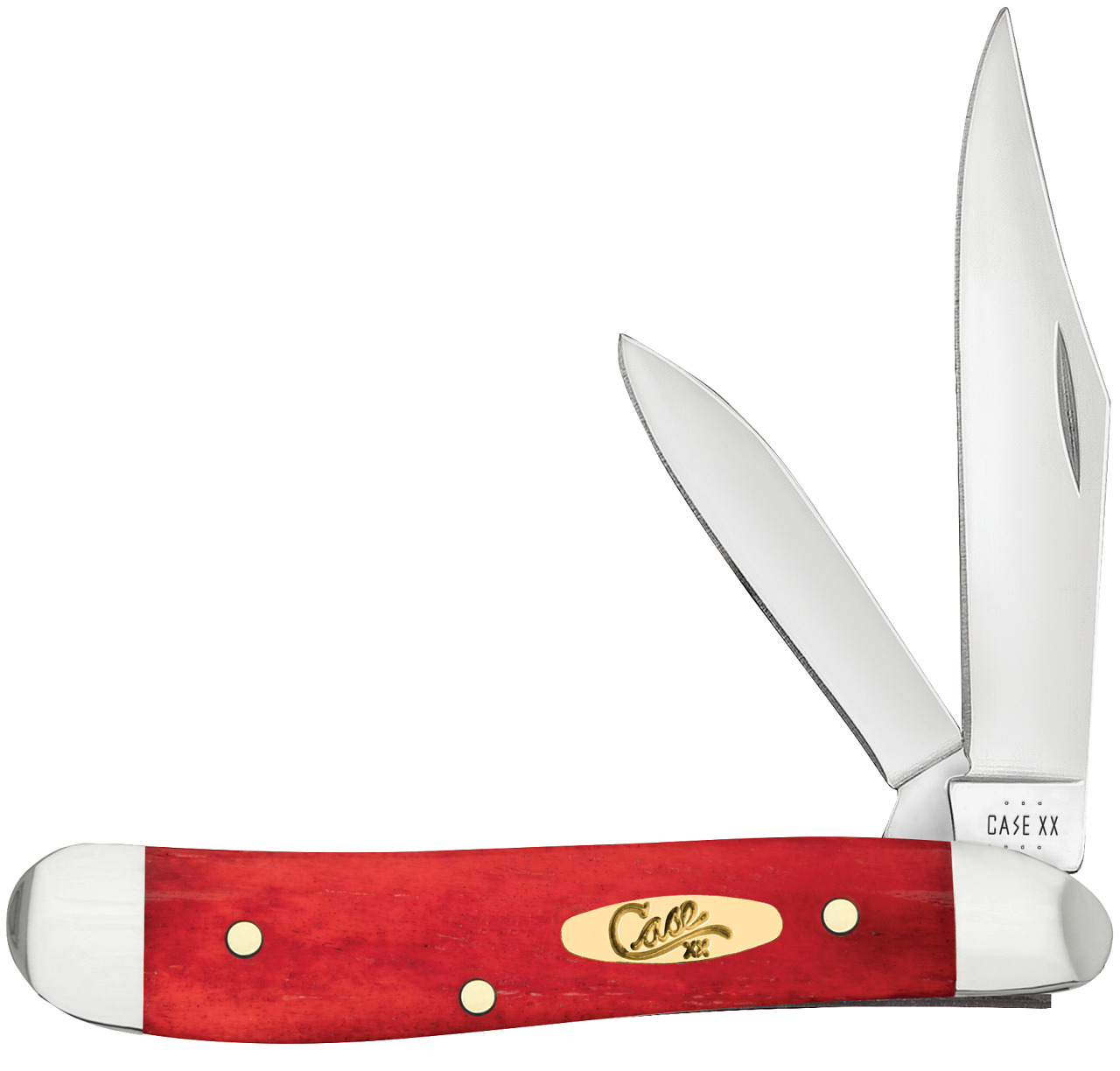 Case XX Knives Peanut Smooth Dark Red Bone 10763 Steel Stainless Pocket Knife