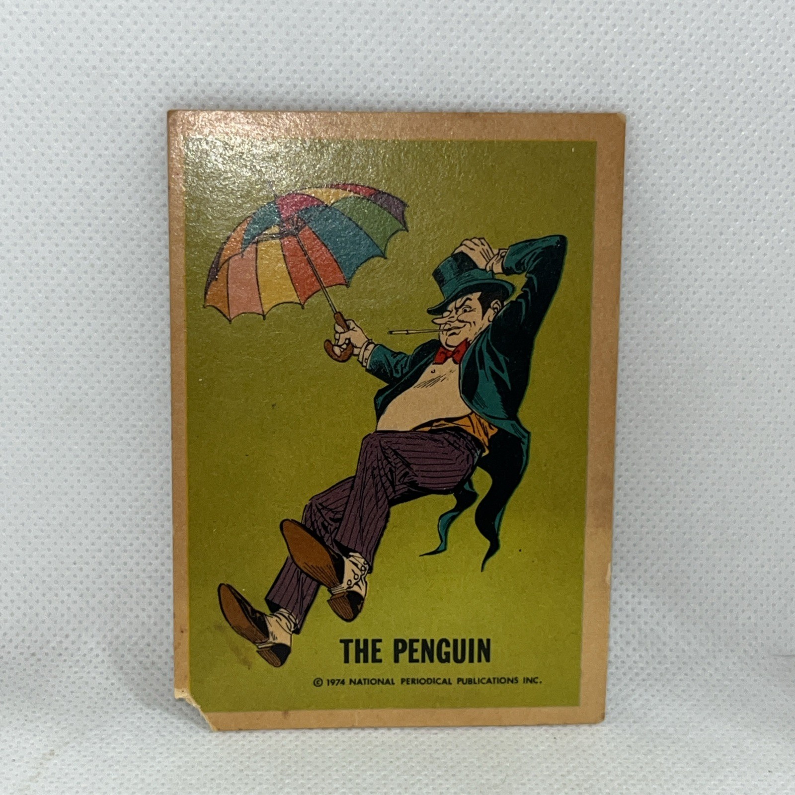 1974 National Periodical Wonder Bread DC Comics The Penguin TRADING CARD Damaged