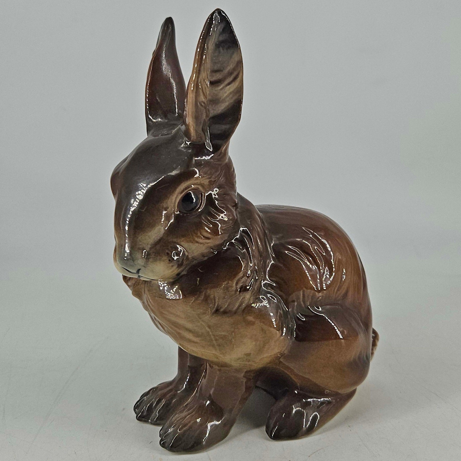 Vintage Goebel Porcelain Rabbit Bunny Figurine Brown West Germany 1972 6.5\