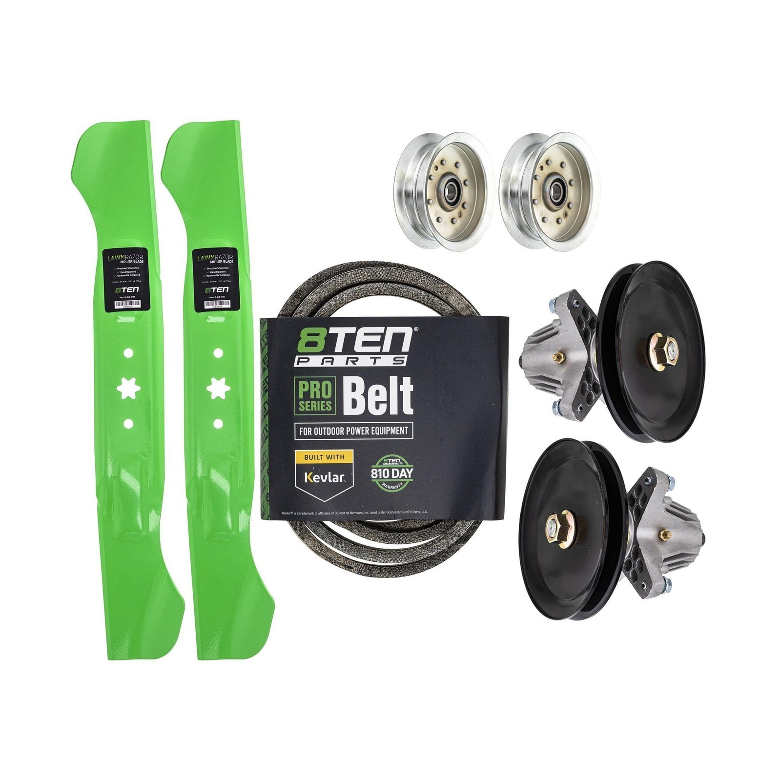 8TEN Deck Rebuild Kit Blade Spindle Belt Idler for Cub Cadet XT1-LT46 XT2-LX4...