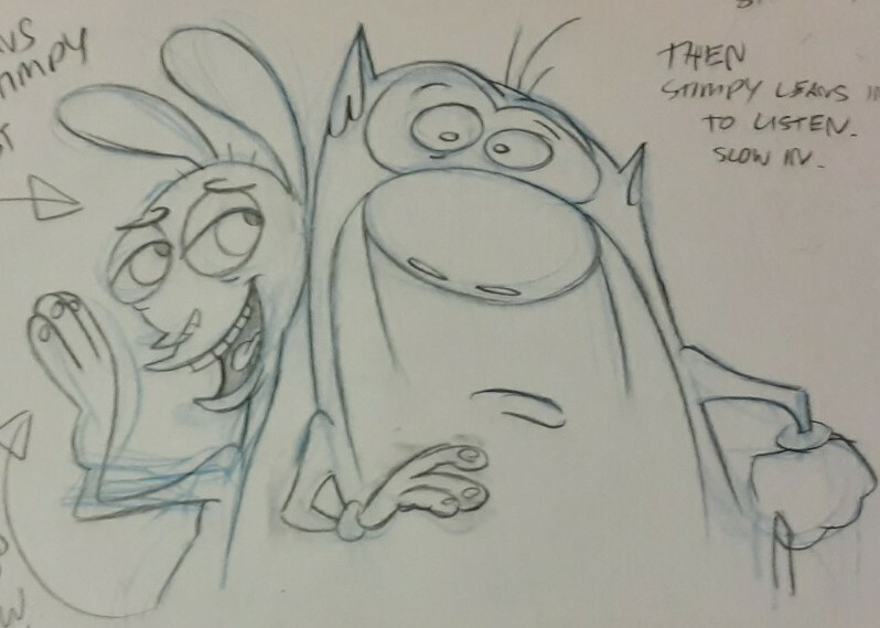 REN & STIMPY ORIGINAL HAND PAINTED PRODUCTION CEL ANIMATION Signed Billy West