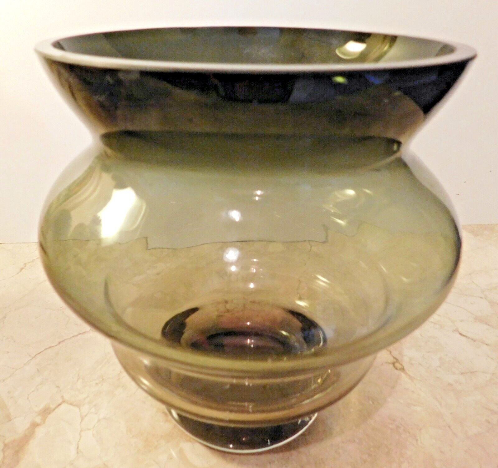 Makora Blown Art Glass Vase / Candle Holder Poland 8\ Makora Blown Art Glass Vase / Candle Holder Poland 8\
