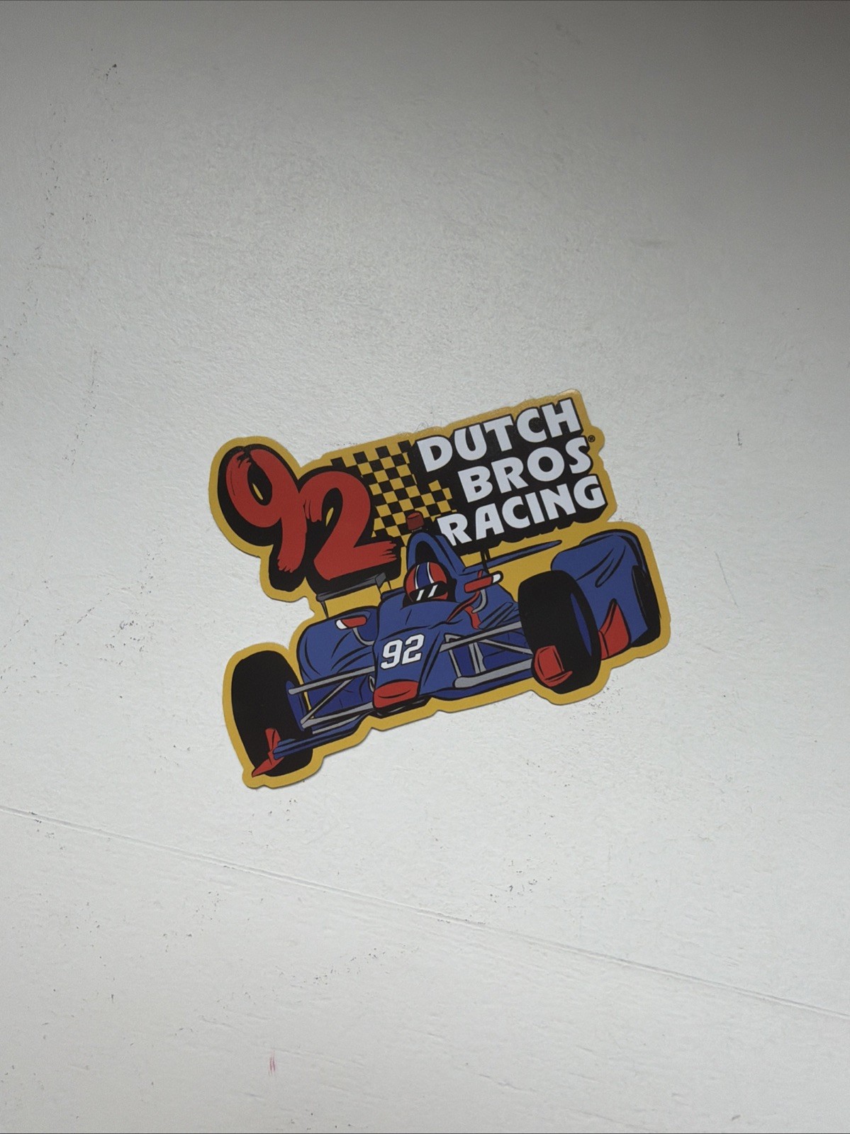 Dutch Bros Racing 92 Decal Sticker Blue Red Yellow Black Indy 500