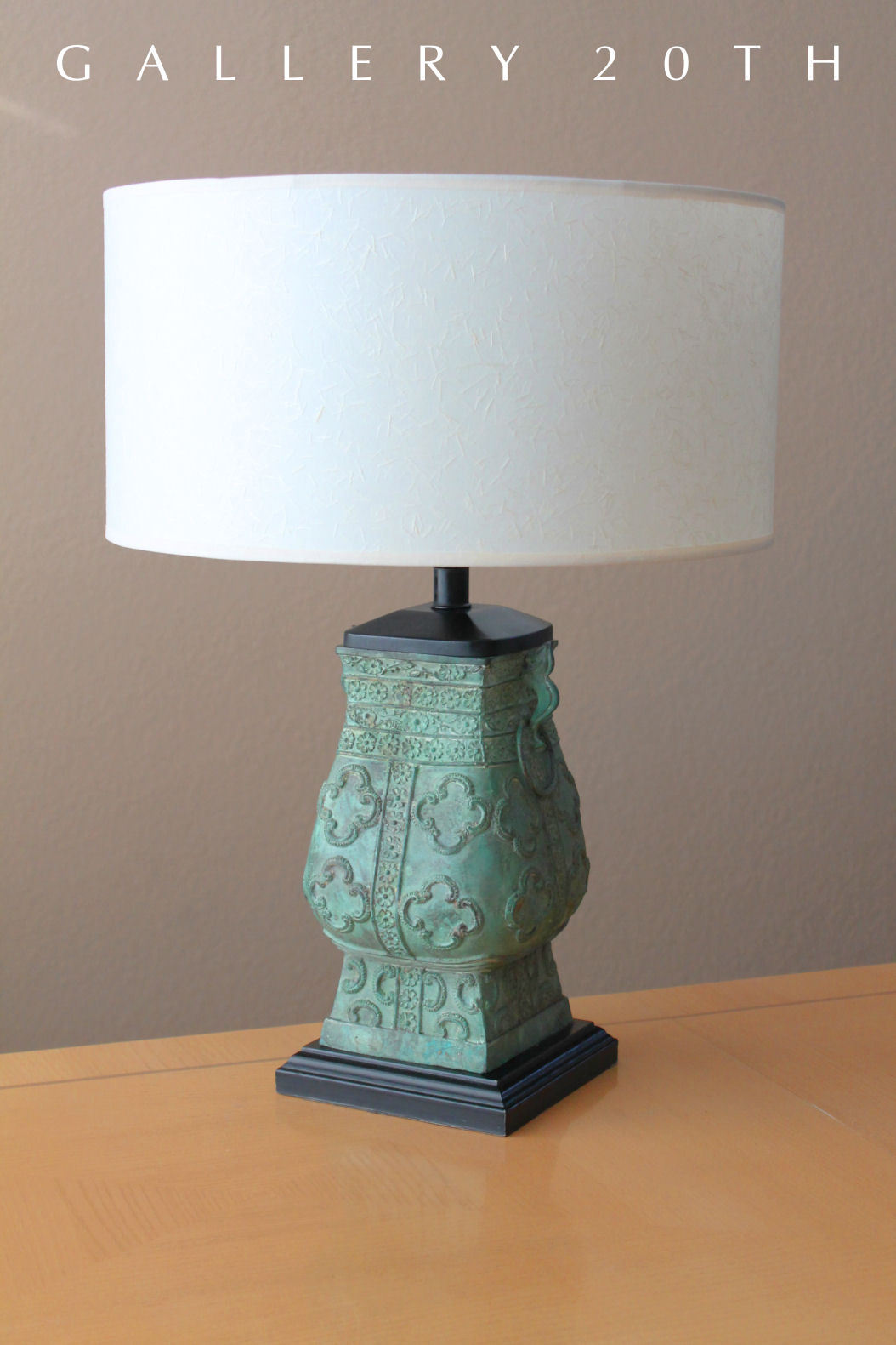 FREDERICK COOPER MID CENTURY SHANG DYNASTY SCULPTURAL LAMP VTG 50S MODERN TABLE