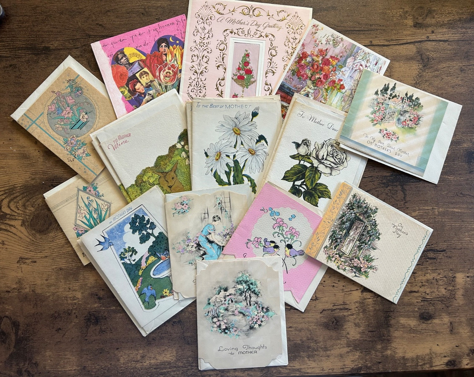 Lot of 22 Vintage Unused Mother’s Day Greeting Cards Some with Envelopes