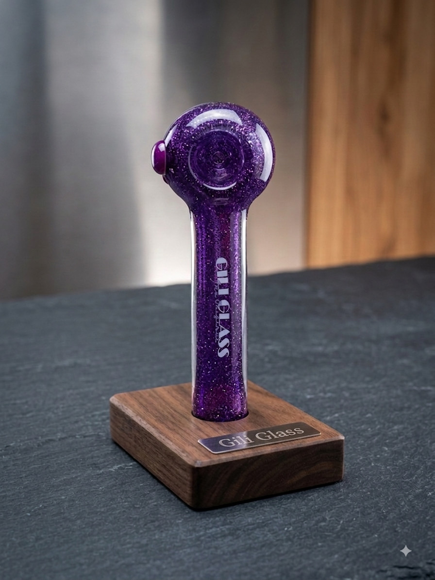 Freezable Glitter Glass Pipe Smoking Bowl Glass 5\