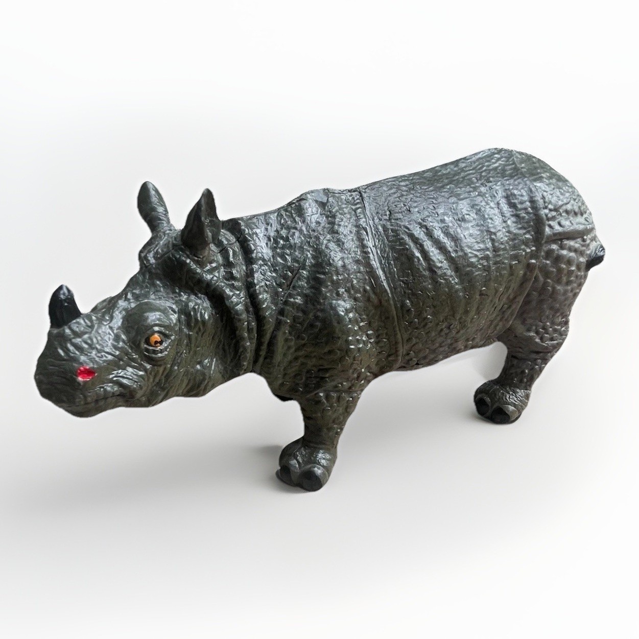 Vintage 1994 TM Black Rhinoceros Rhino 11” African Animal Action Figure Toy