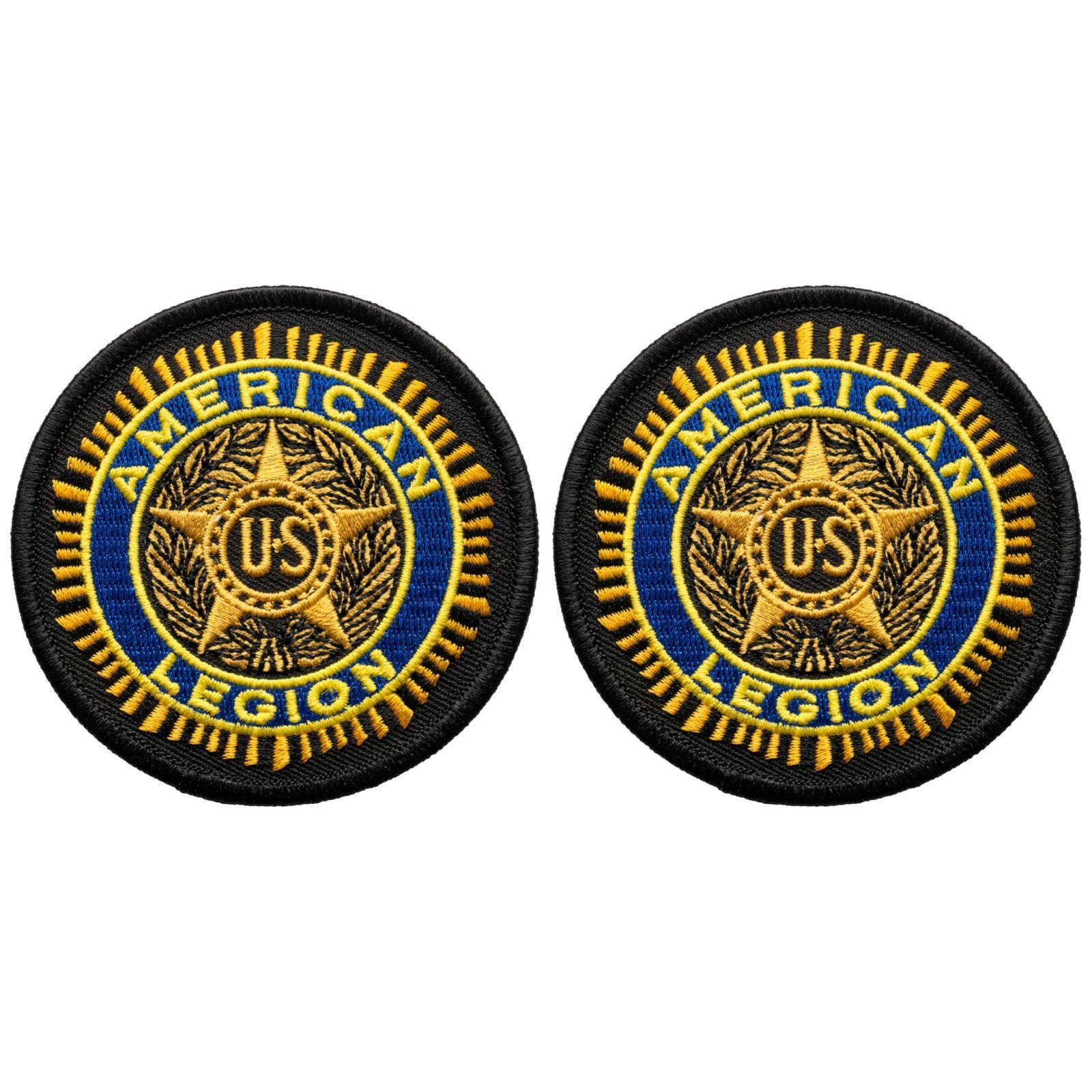 American Legion Embroidered Patch - 2PC Bundle -3.0 INCH iron on sew on