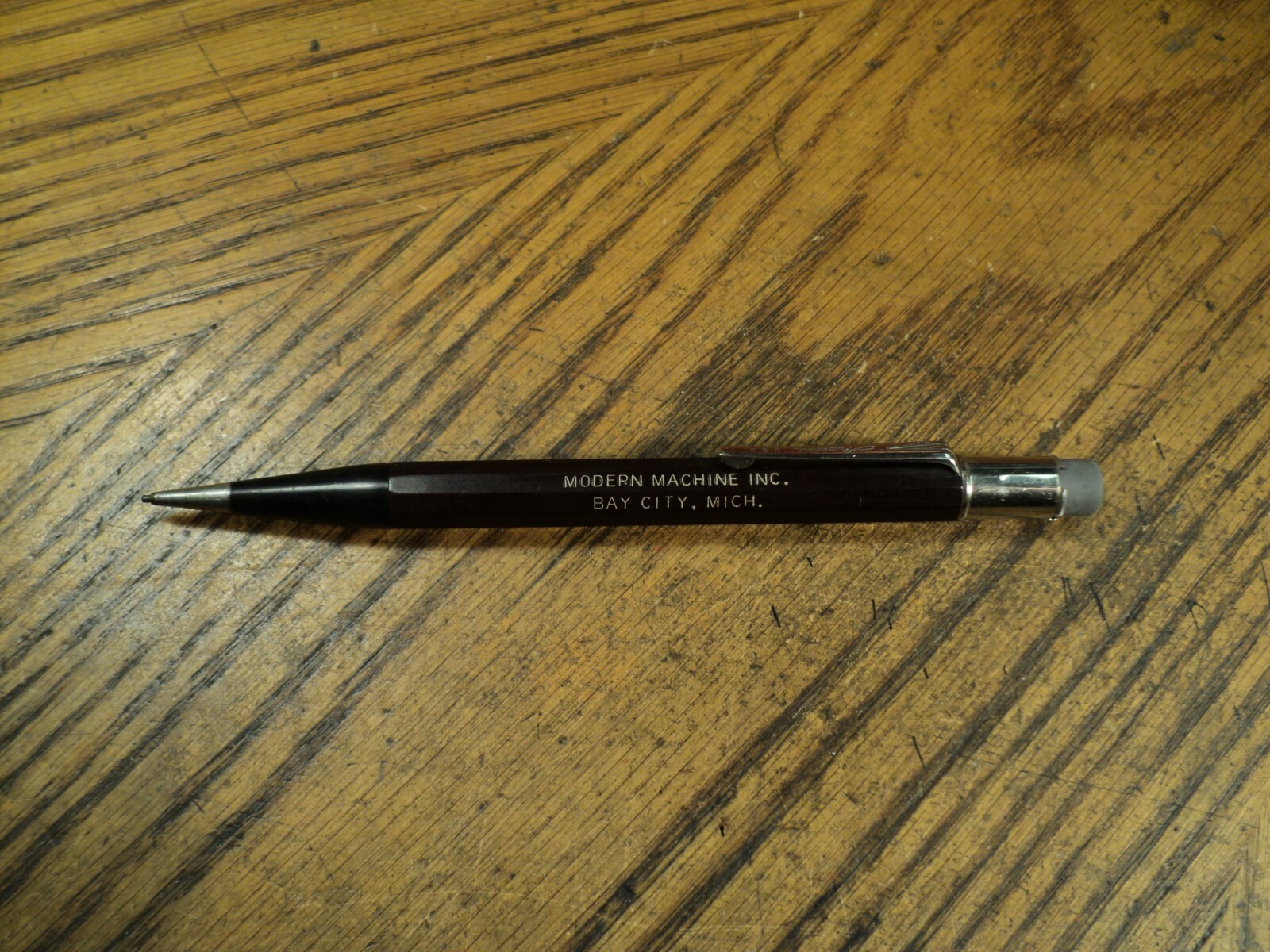 Vintage Autopoint Mechanical Pencil Advertising Modern Machine Inc Bay City Mich Vintage Autopoint Mechanical Pencil Advertising Modern Machine Inc Bay City Mich