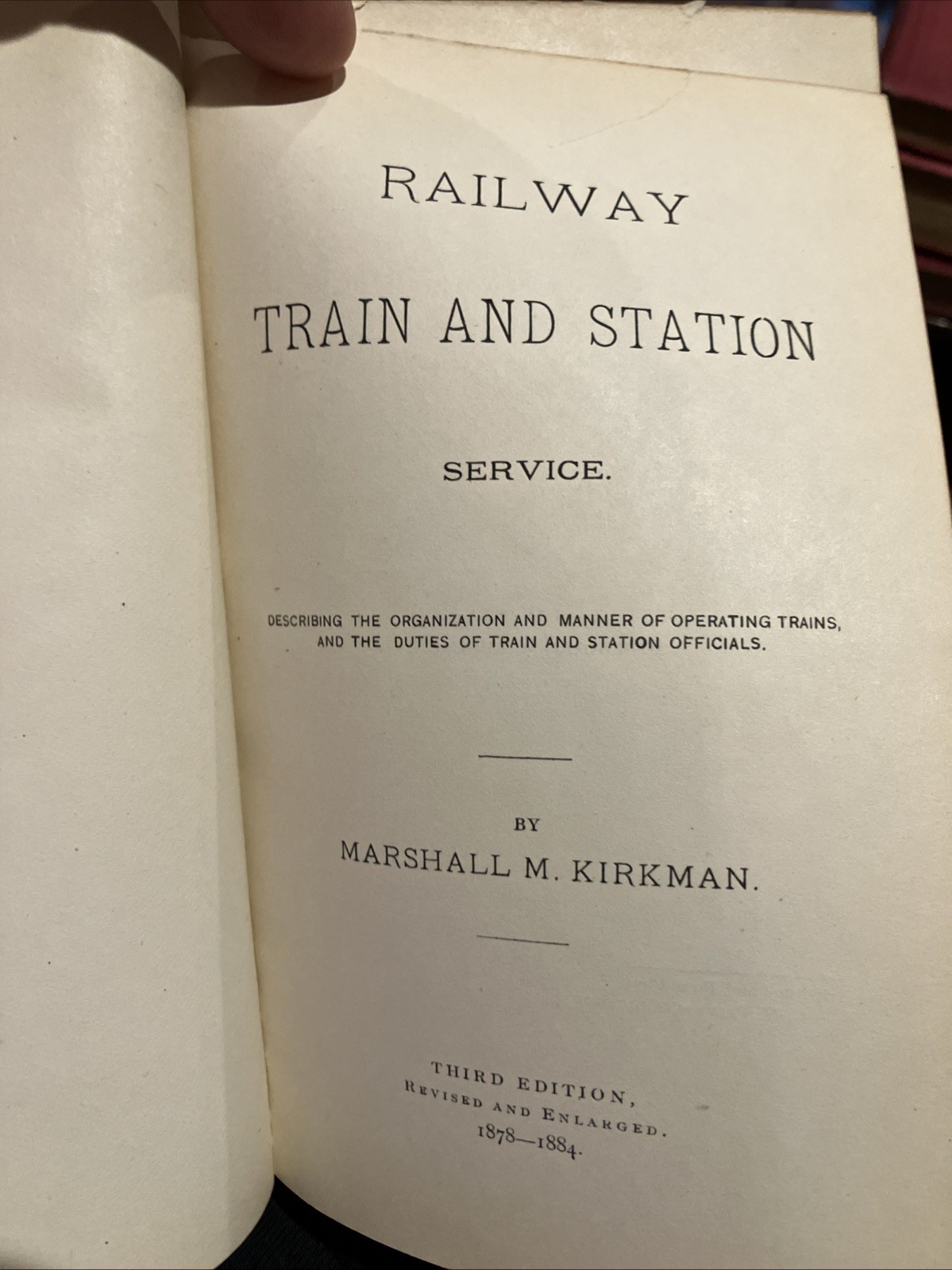 Railway Service Trains and Stations by Marshall Kirkman Copyright 1884