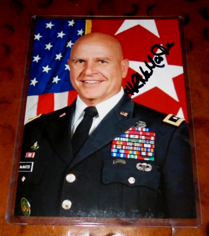 Lt Gen HR McMaster signed autographed photo fmr Trump Nat. Security Advisor 