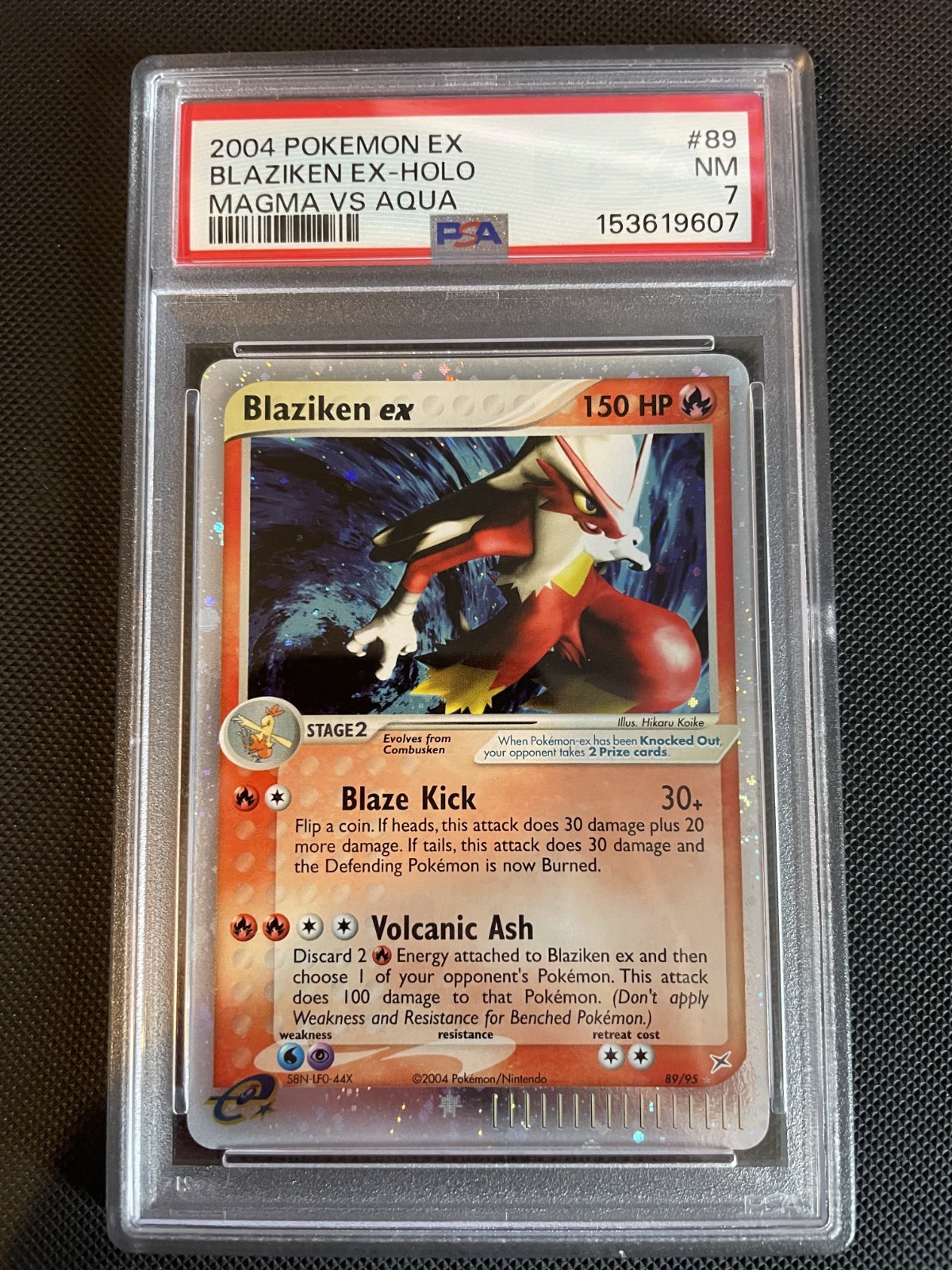 Pokemon Blaziken ex 89/95 Team Magma vs Team Aqua PSA 7