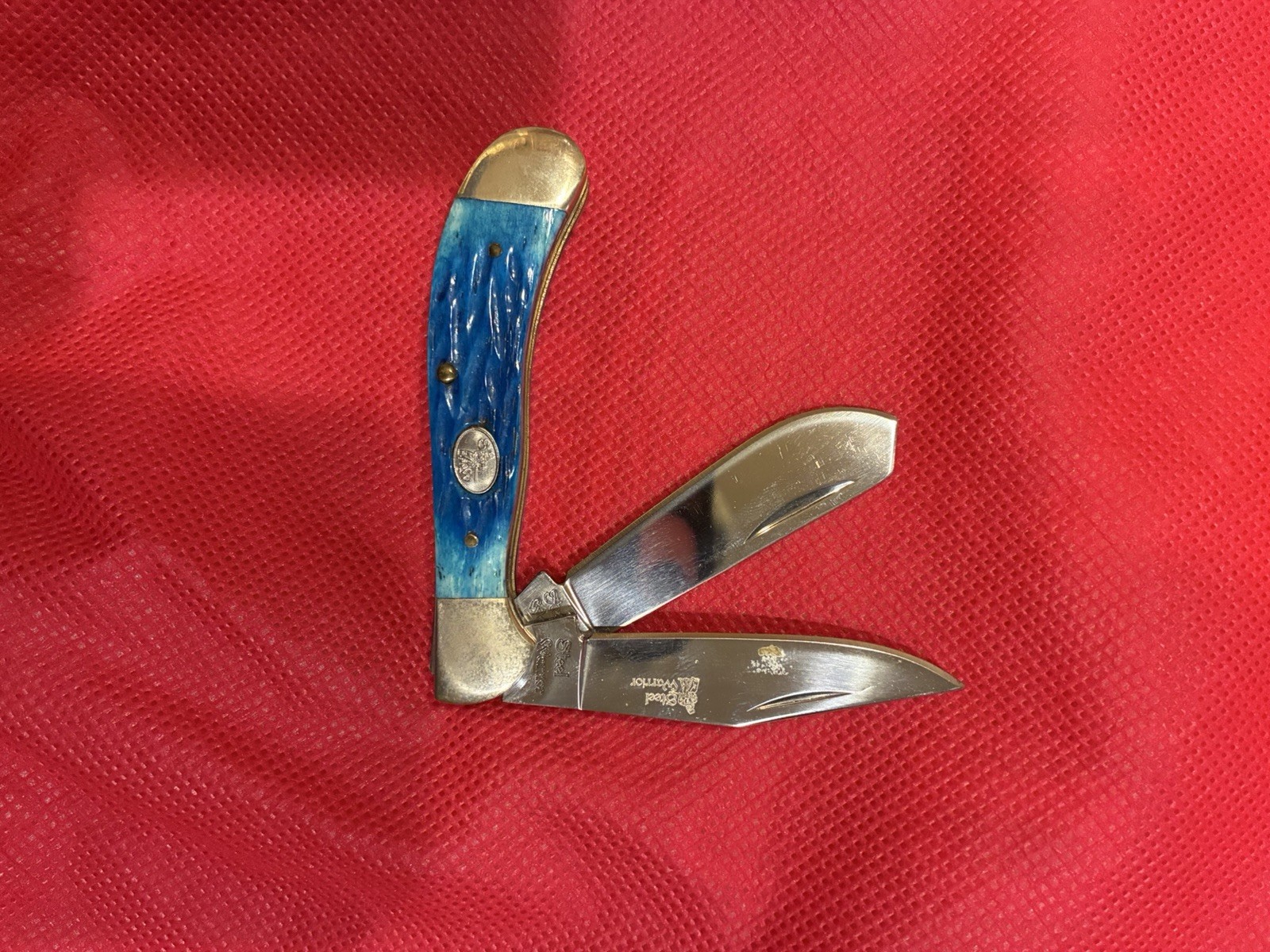 2 Blade Pocket Knife New Condition, Steel Warrior