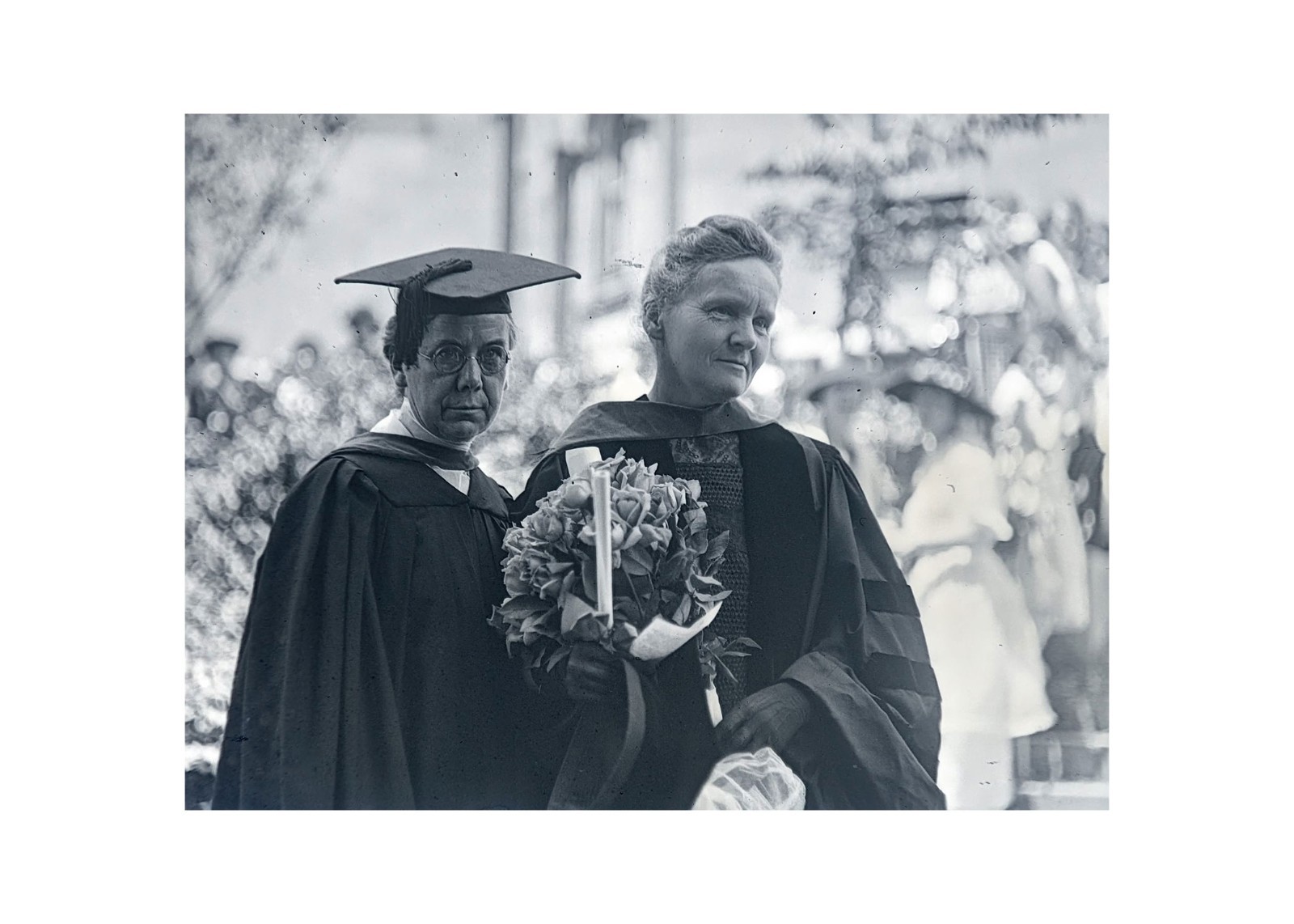 1921 Glass Plate Negative Marie Curie Wellesley College Degree Ellen Pendleton