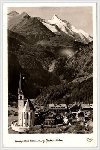 Heiligenblut Austria Postcard Grossglockner 1936 Third Reich Hitler Stamp