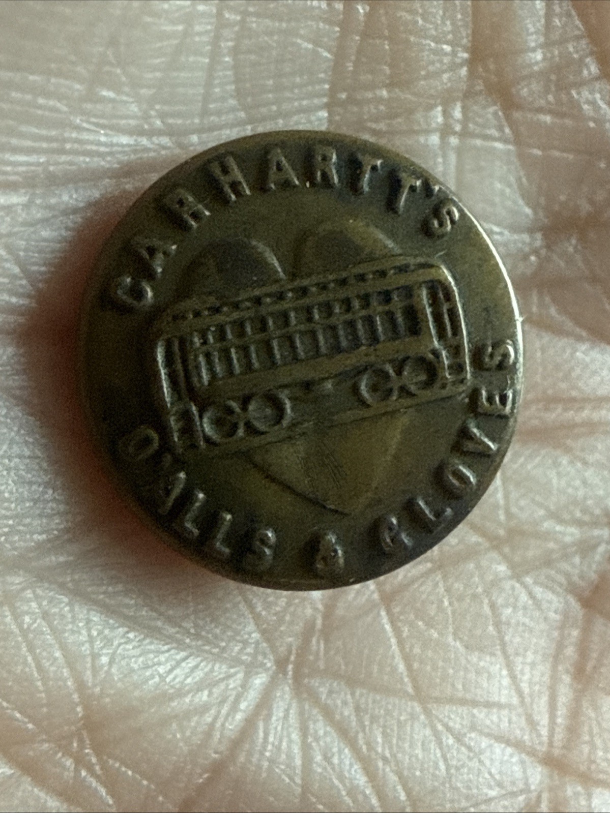Great Vintage Antique Carhartt\'s O\'Alles & Gloves Uniform Metal Button