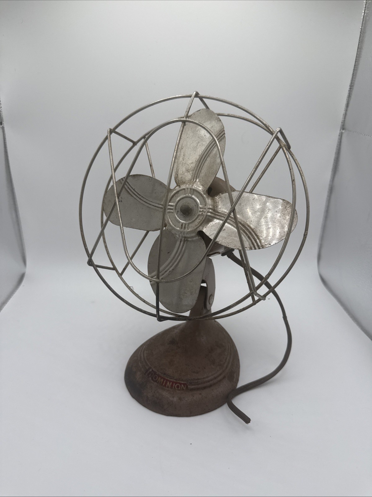 1929-1940 Vintage Dominion Electric Table Fan Antique Decoration - Cord Cut