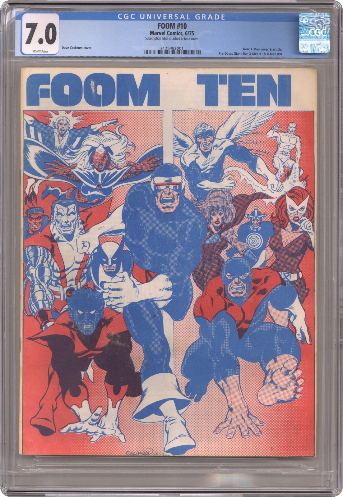 FOOM #10 CGC 7.0 1975 2125482001 Early app. new X-Men