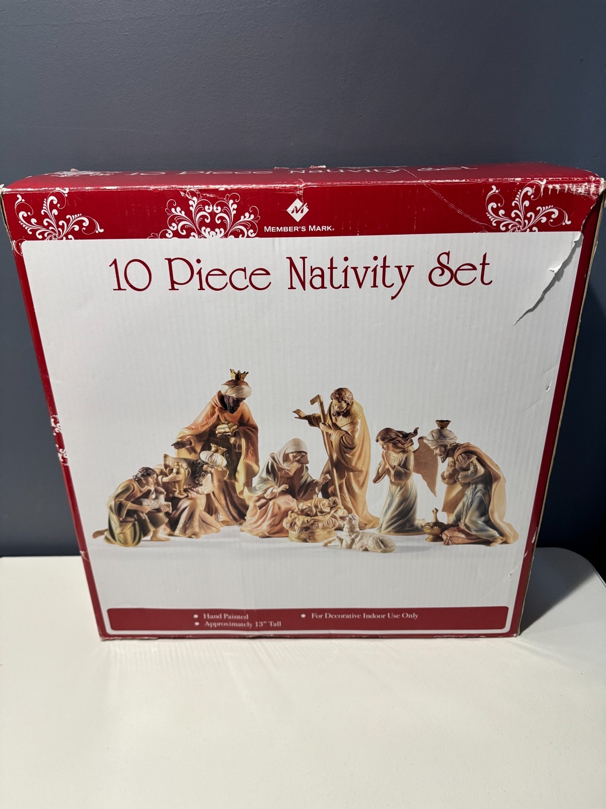 Sam's Club Member's Mark Nativity Set 10 Pc Set with Box and Packaging Mint