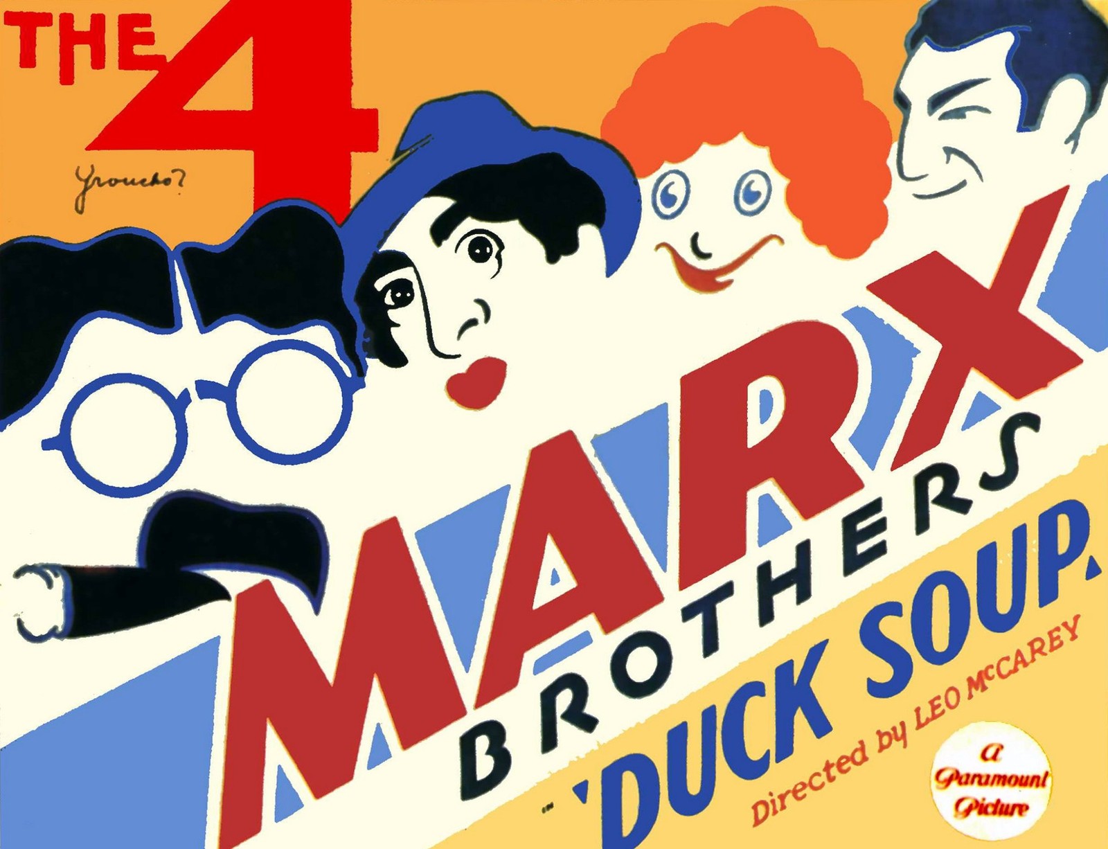 1933 THE MARX BROTHERS in DUCK SOUP  - Mini Lobby Card PHOTO   (206-A )