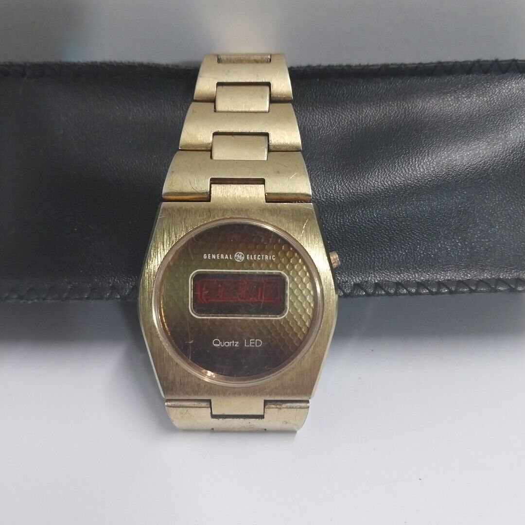 Very Rare 1970s General Electric (GE) Quartz LED Wristwatch 