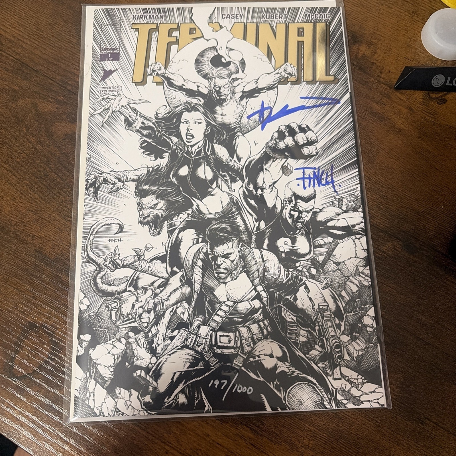 TERMINAL #1 SDCC 2026 Signed By Finch And Kirkman Gold Foil Variant NM