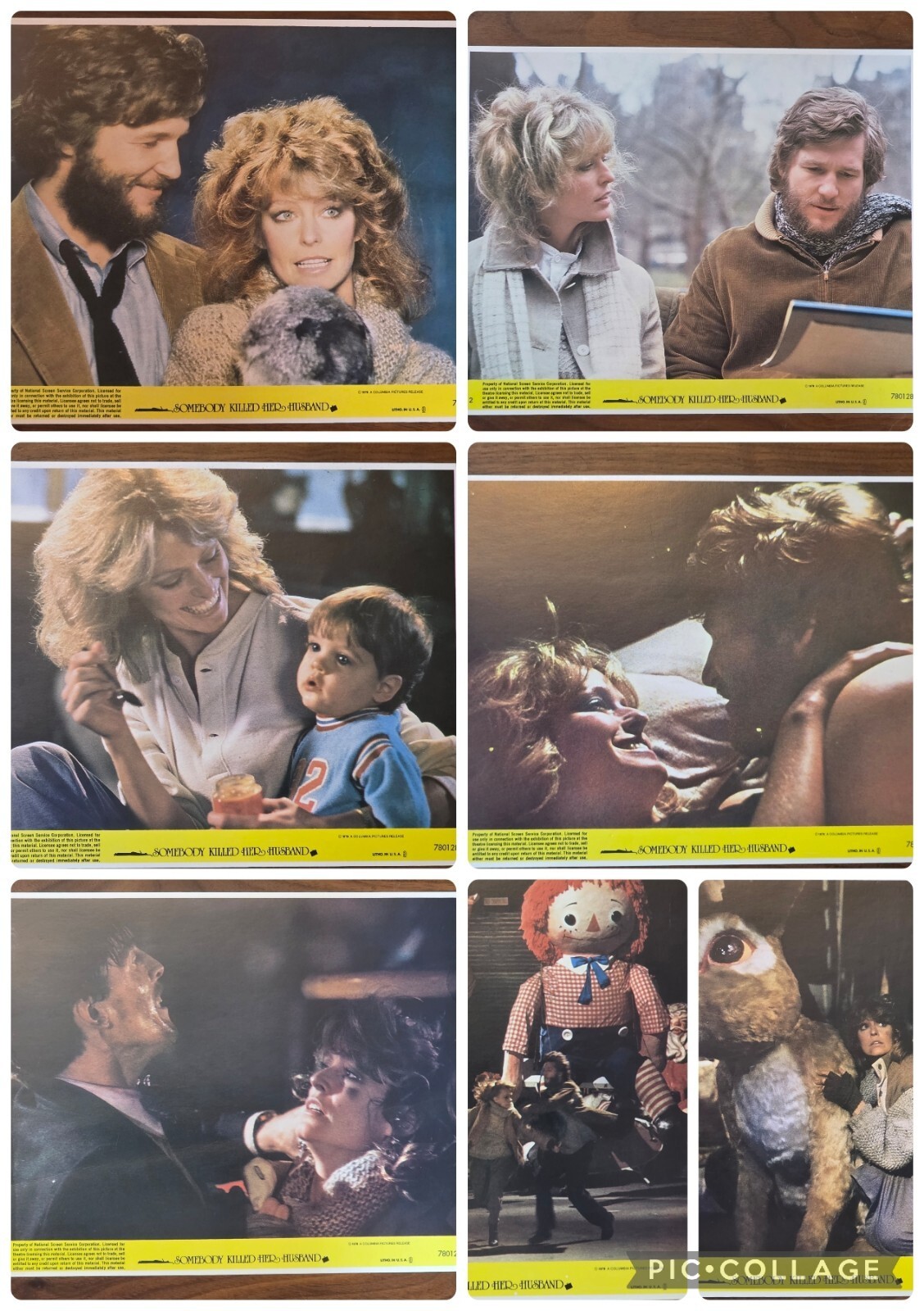 Vtg Somebody Killed Her Husband Farrah Fawcett Jeff Bridges Lobby Cards Set 7 Vtg Somebody Killed Her Husband Farrah Fawcett Jeff Bridges Lobby Cards Set 7