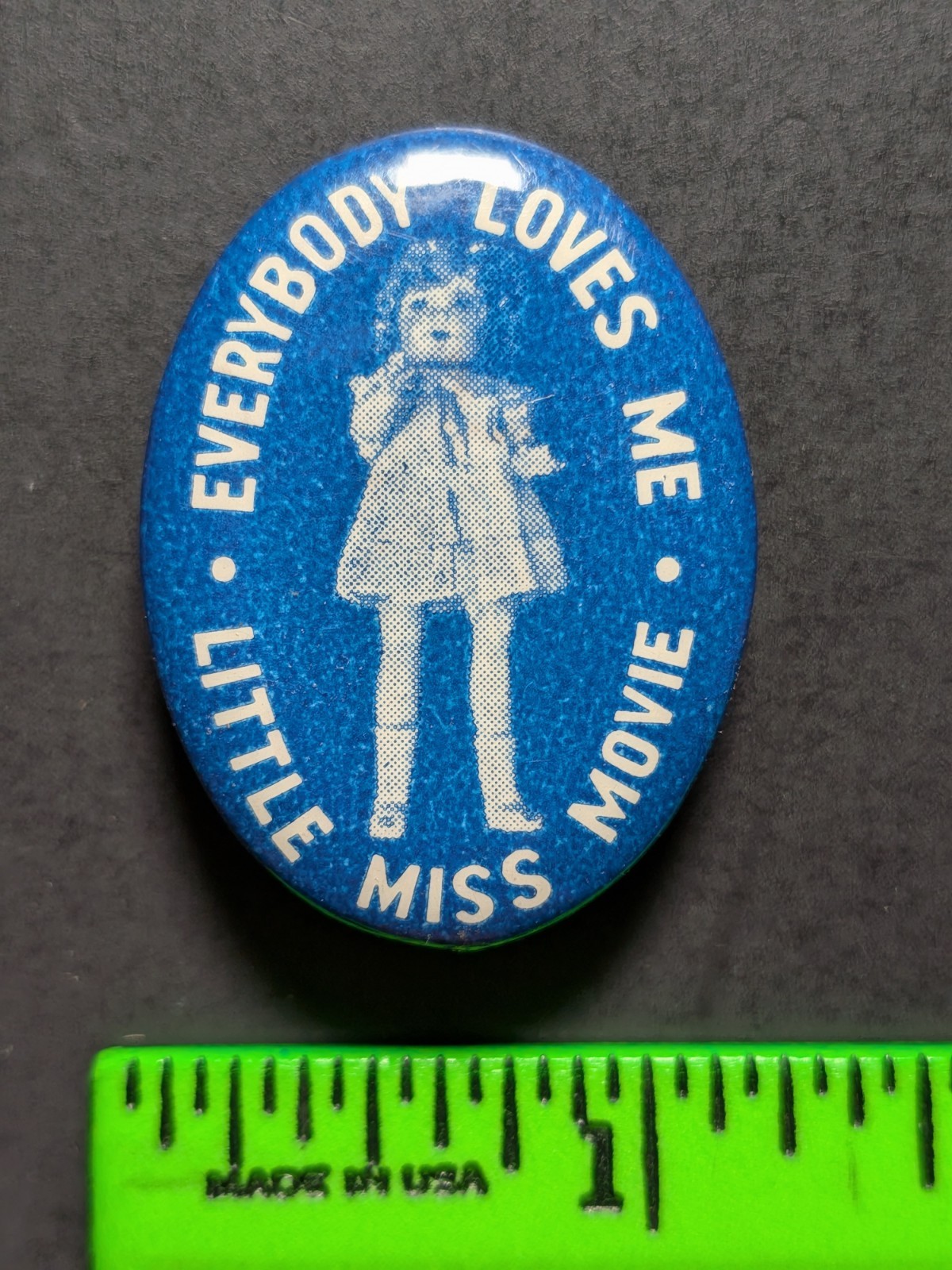 Vintage Shirley Temple Little Miss Movie Pinback Pin