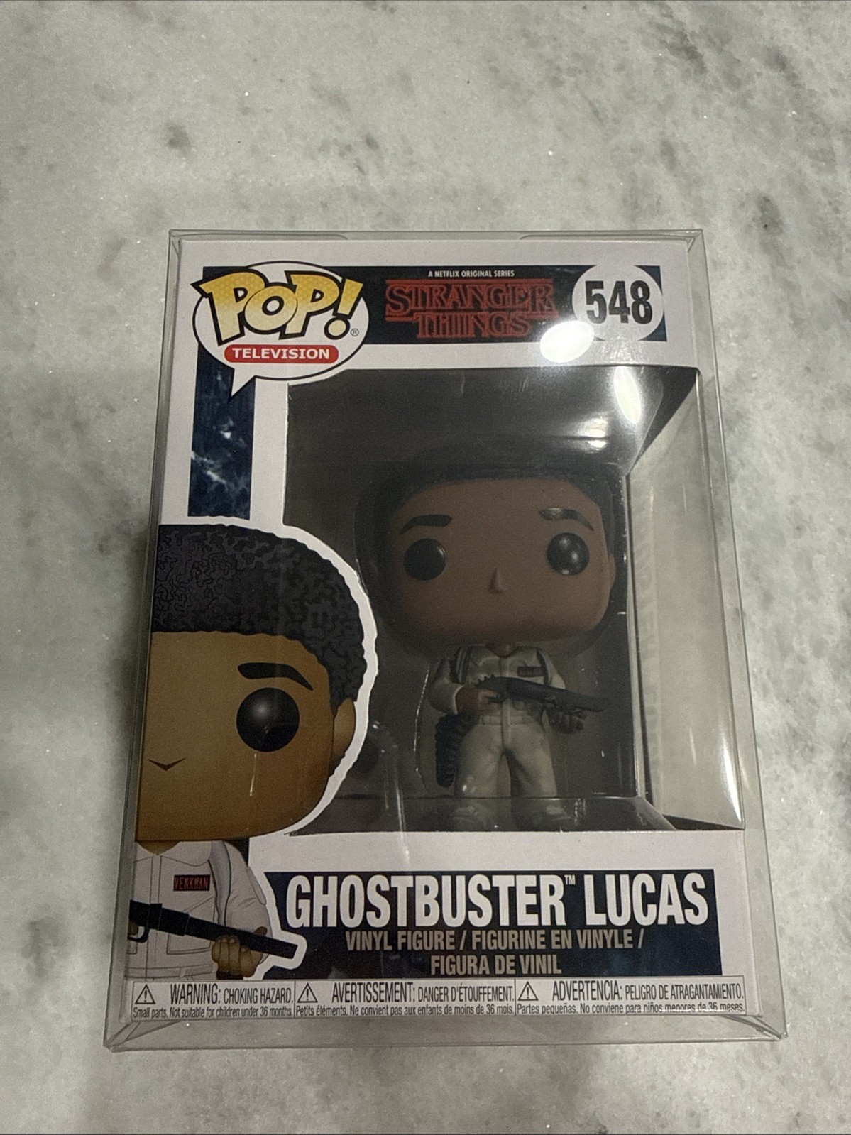 Funko Pop Vinyl: Stranger Things - Lucas Sinclair (Ghostbusters) #548 w EcoTEK Funko Pop Vinyl: Stranger Things - Lucas Sinclair (Ghostbusters) #548 w EcoTEK