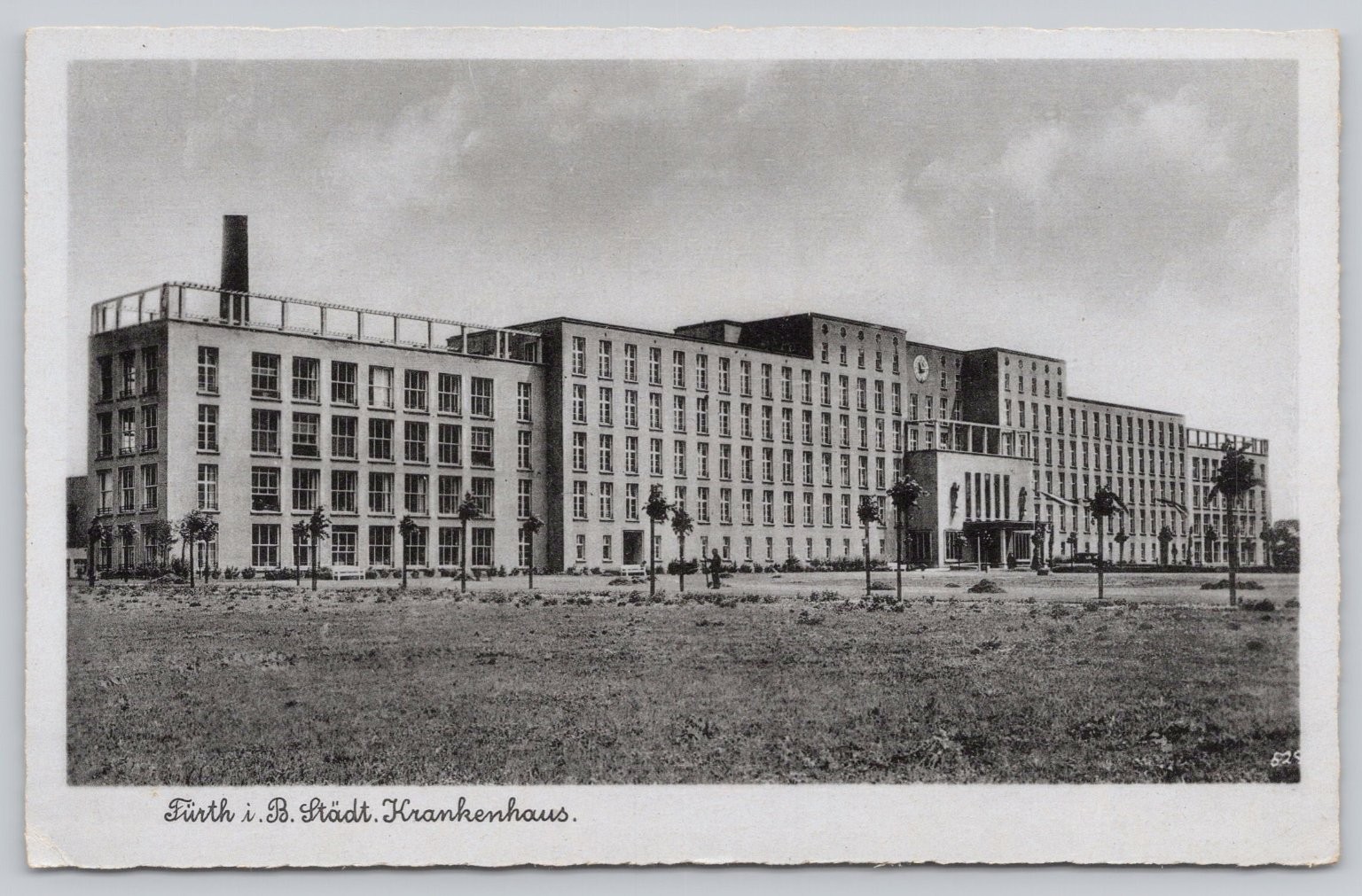 Vintage Fürth i.B. Städt. Krankenhaus Postcard Bromsilber Imitation