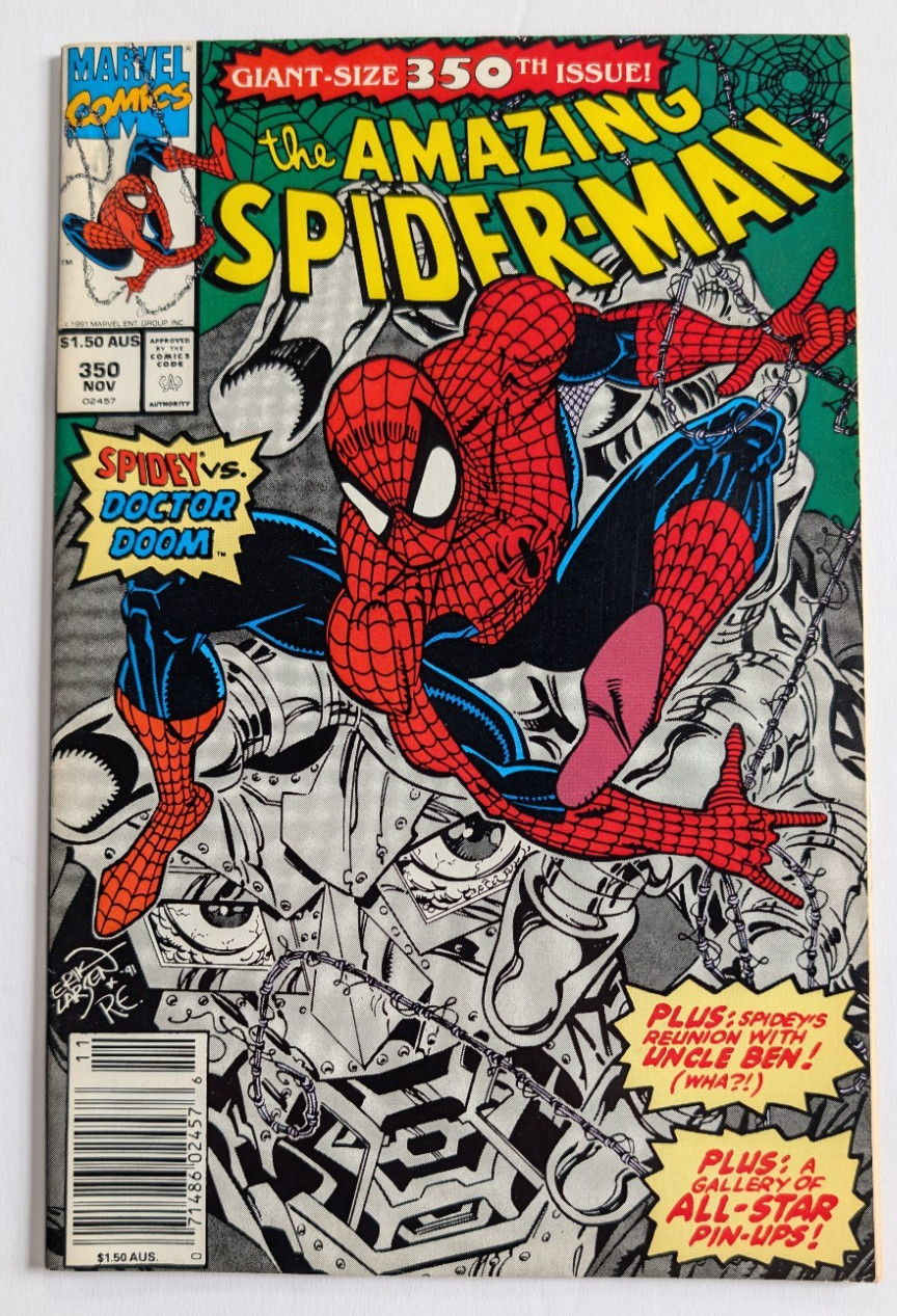 AMAZING SPIDER-MAN #350 Dr. Doom RARE AUSTRALIAN PRICE VARIANT