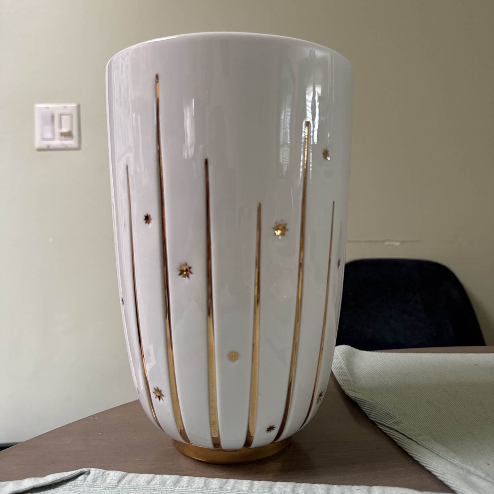 L'objet Made of Stars White Gold Porcelain Large Vase 