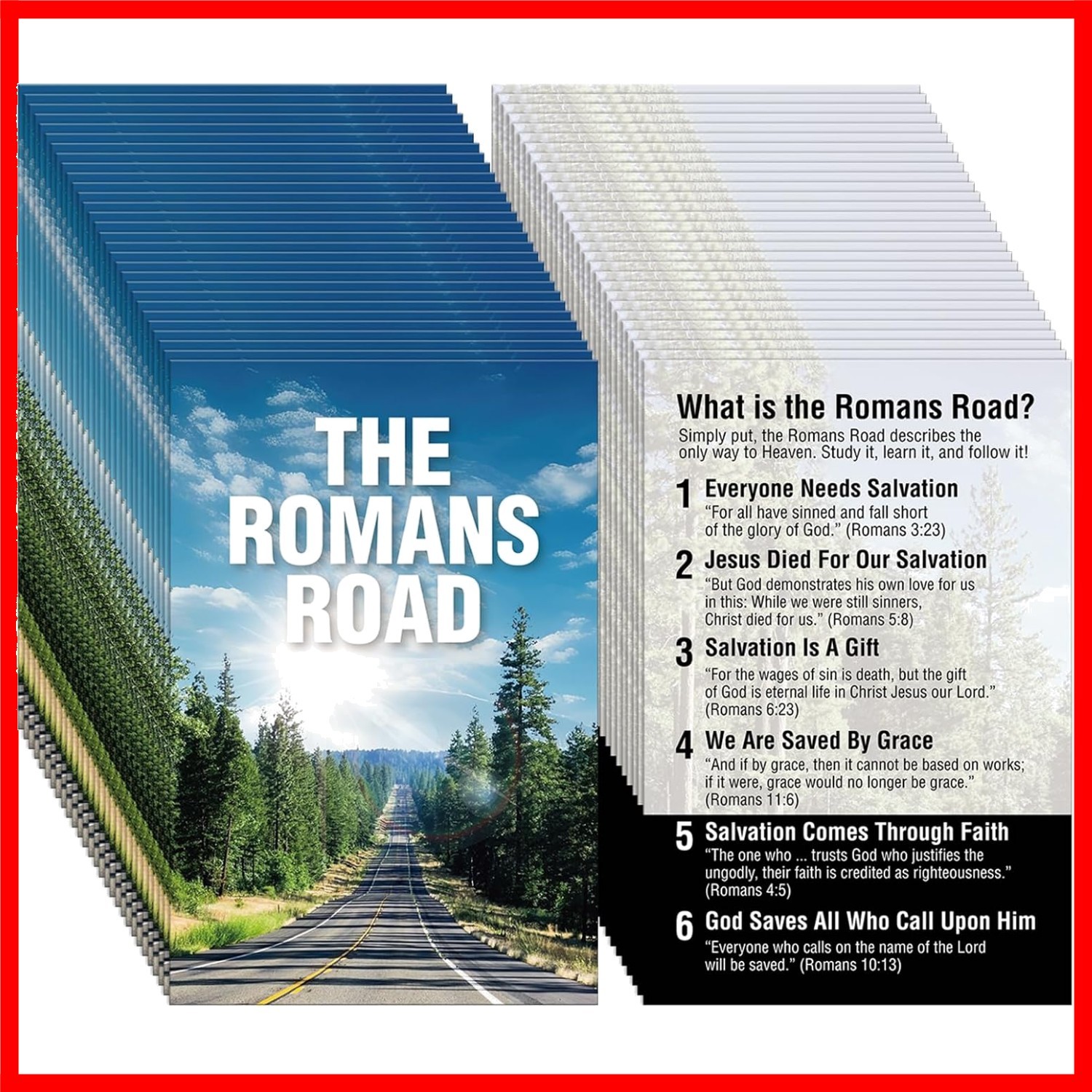 Inspirational \'Romans Road\' Gospel Tracts - 200 Cards for Evangelism & Devotion Inspirational \'Romans Road\' Gospel Tracts - 200 Cards for Evangelism & Devotion