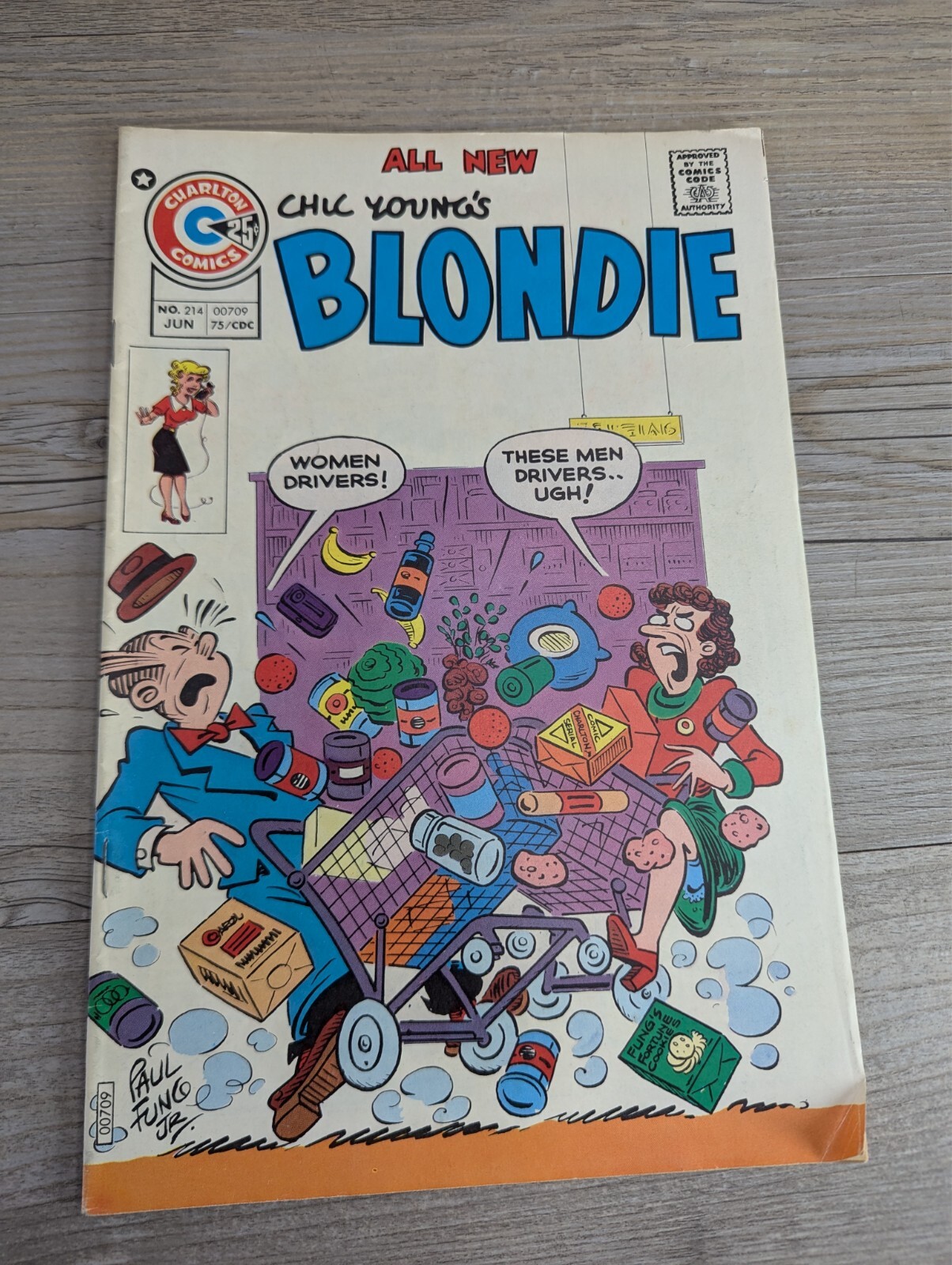 Blondie Chic Young #214 Jun 1975 Charlton Comics Super Dagwood Tonic w/Real Kick