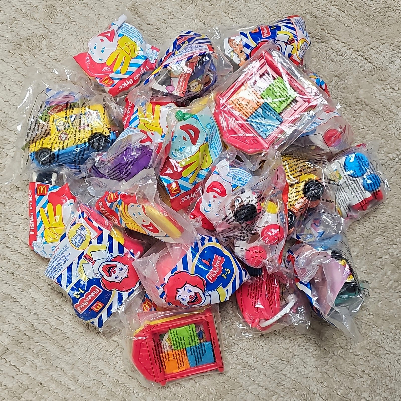 McDonald\'s Happy Meal Toys FISHER-PRICE/ BABE. Vintage 1995-2001 LOT OF 62 PC.