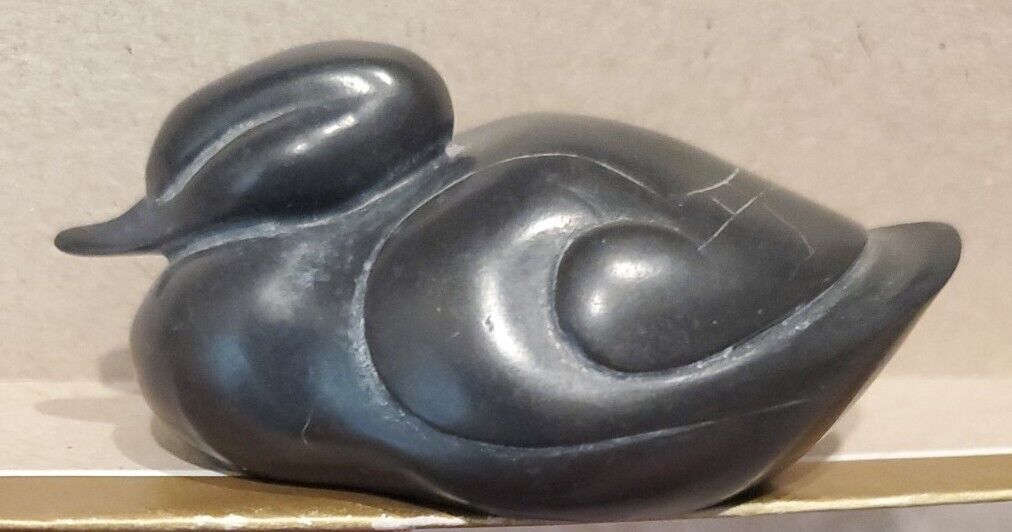 Pearlite Stonecraft Hand Carved Duck Figurine Canada