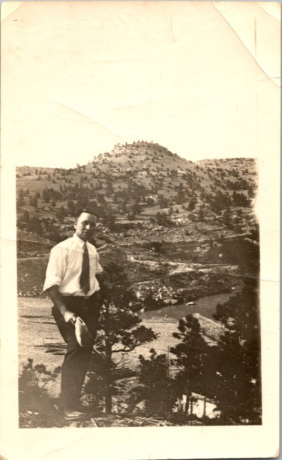 1927 Mr Ray Mann Electra Texas Identified Man Vintage Snapshot Photo