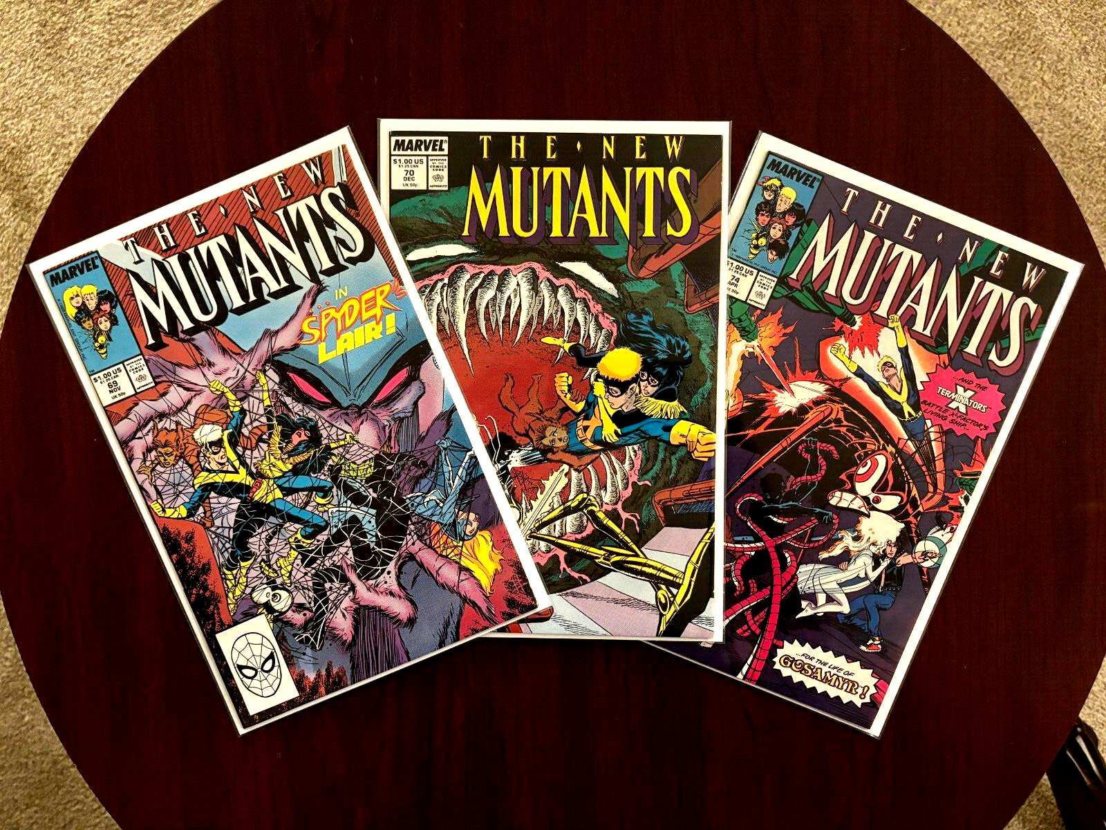 (Lot of 3 Comics) New Mutants #69 #70 & #74 (Marvel 1988-89) X-Terminators