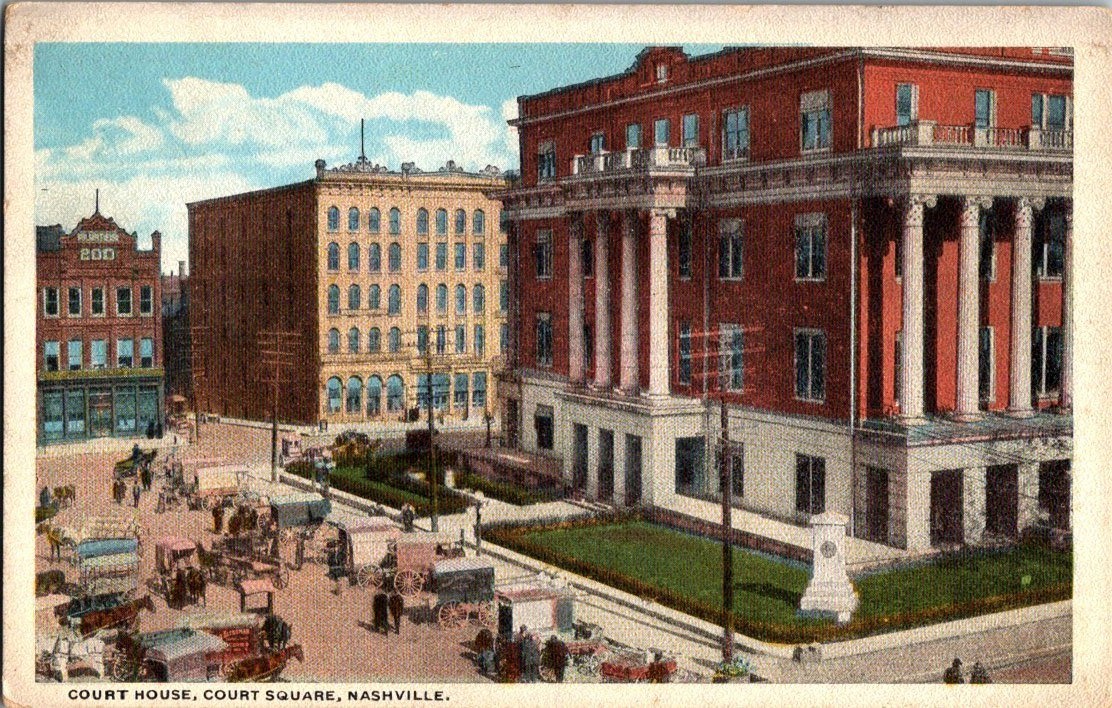 Vintage Postcard 1911 Court House Court Square, Nashville, Tennessee