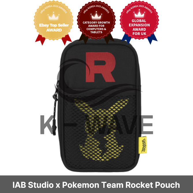 IAB Studio x Pokemon Team Rocket Pouch Black Red - Offline Store Exclusive